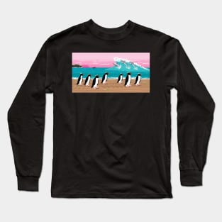 Penguins and Dolphins Long Sleeve T-Shirt